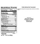 Pasture-Raised Pork Breakfast Sausage - 12 oz packages (2)